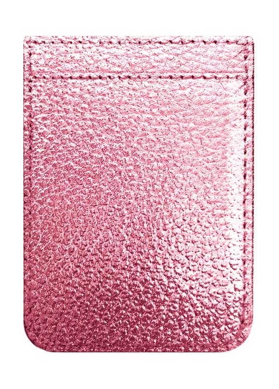 Rose Gold Faux Leather Phone Pocket