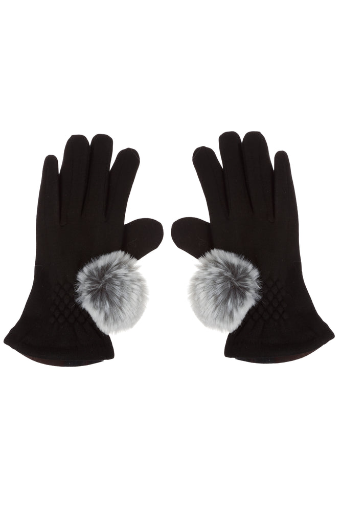 Pompoms Faux Fur Gloves