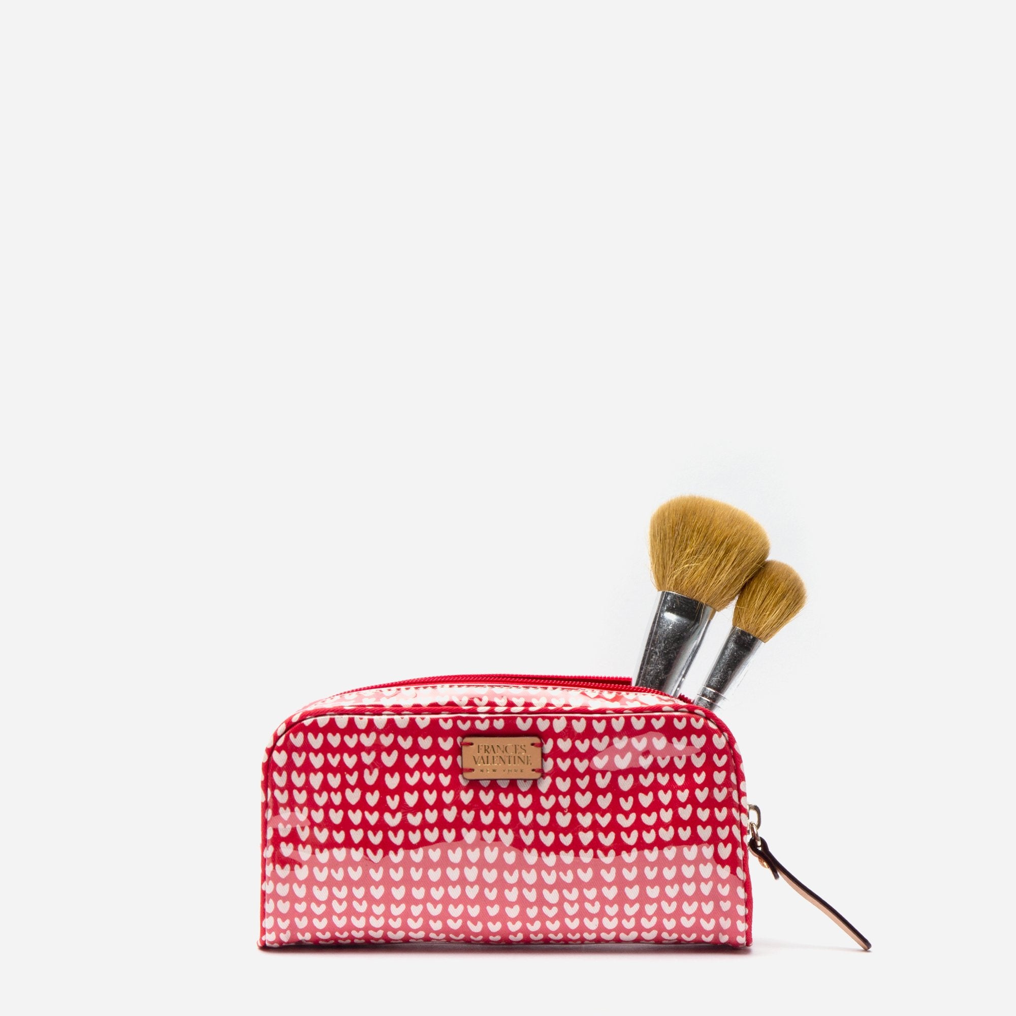 Heart Print Small Cosmetic Pouch