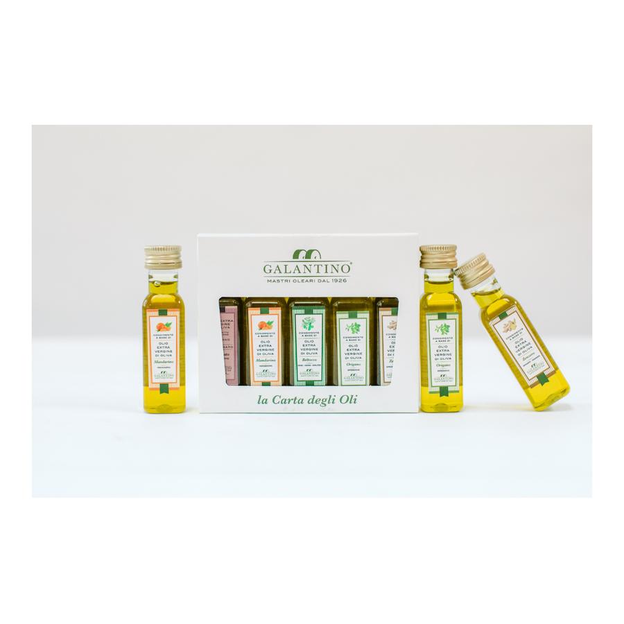 Pocket Gift Pack of Flavored Extra Virgin Olive Oils - 5 Flavors.