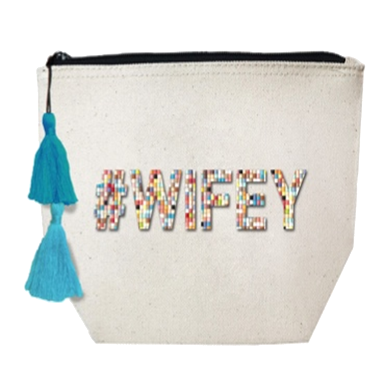 #Wifey Confetti Cosmetic Case