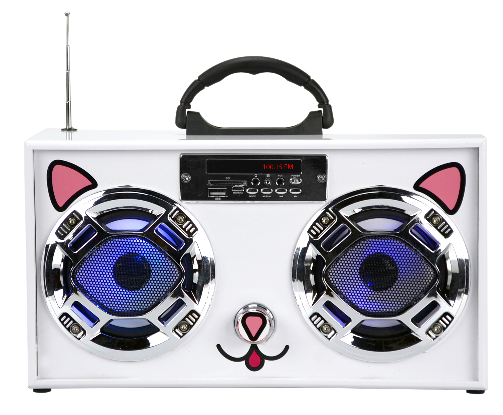 Kuwaii Cat Boombox w/ LED Speakers