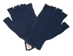 Striped and Solid Fingerless Gloves