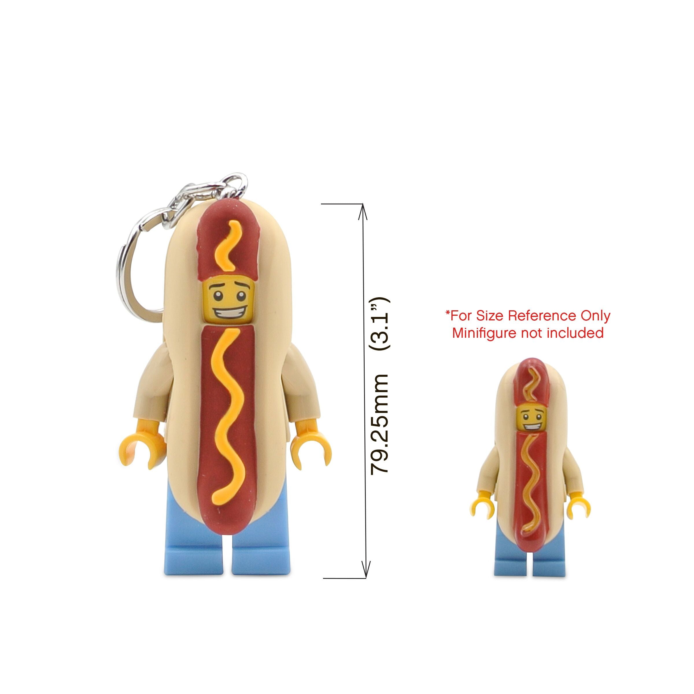 LEGO Hot Dog Man LED Keychain Flashlight