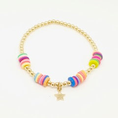 Multicolor Neon Bracelet with Star