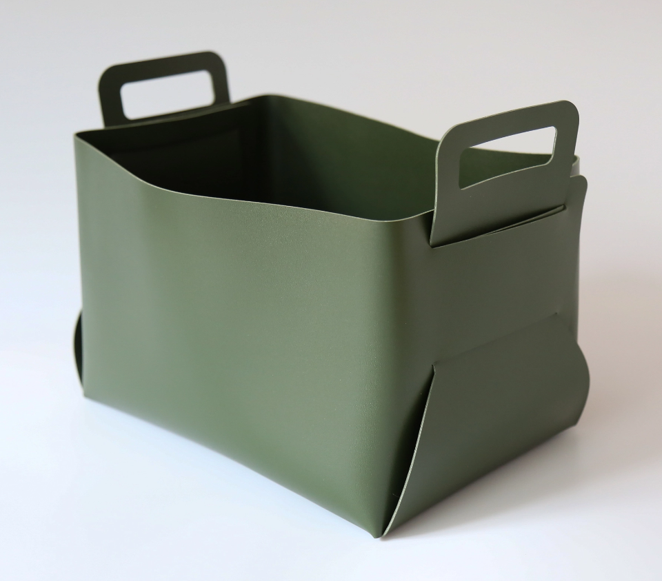 Vegan Leather Storage Basket
