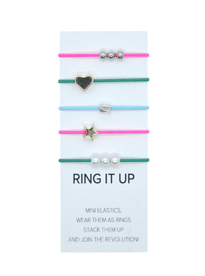 Heart and Star Ring It Up Elastics