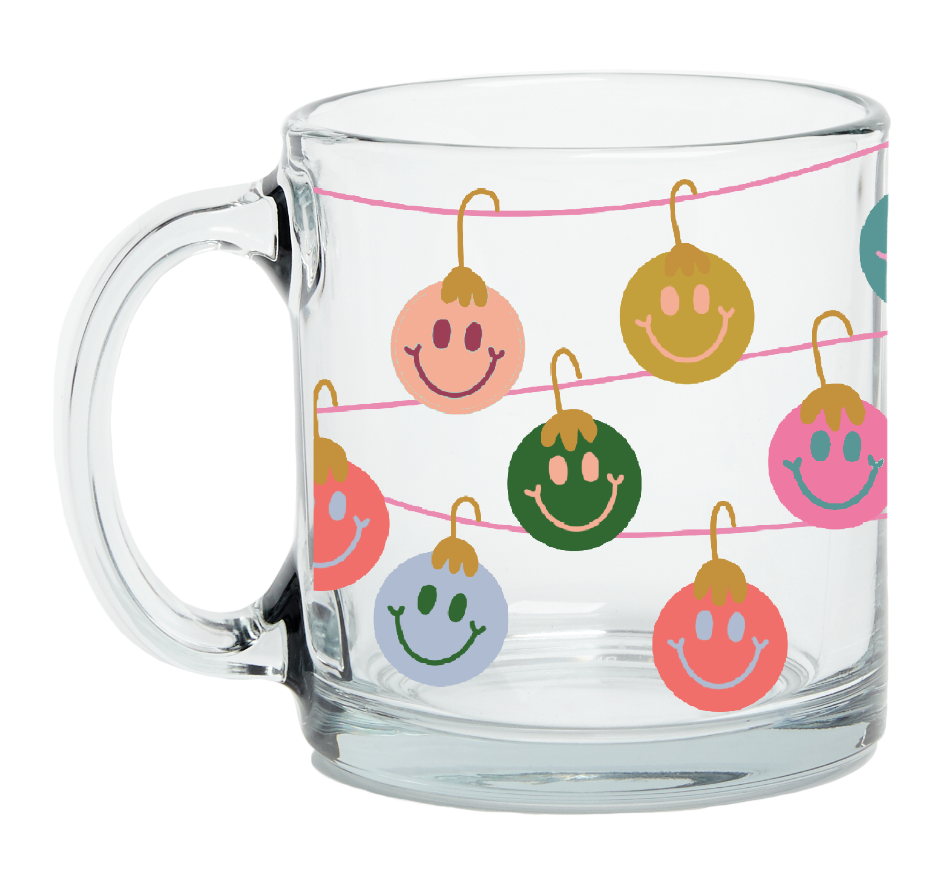 Holiday Clear Glass Mug