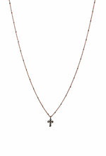 Pave Diamond Cross Charm Necklace
